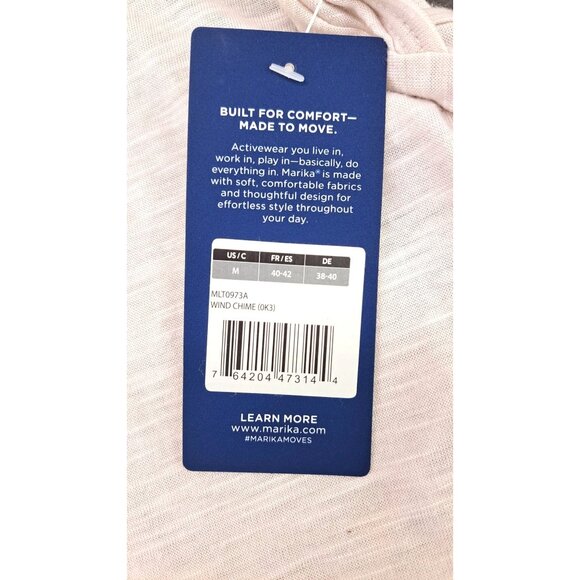 Marika Women Size Medium Wind Chime Racerback Tank Top High Low Hem Pink Tan New - Picture 5 of 7